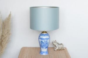 chinese tafellamp blauw