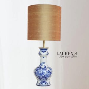 Tafellamp Delfts Blauw Lamp Groot Trompetvoet - Afbeelding 5