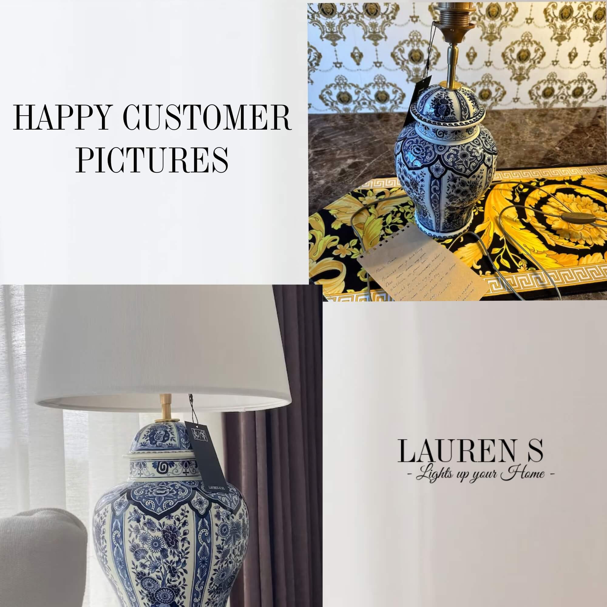 Lampenvoet Delftsblauw Boch lamp, Blauw Wit Handgemaakt - Afbeelding 6