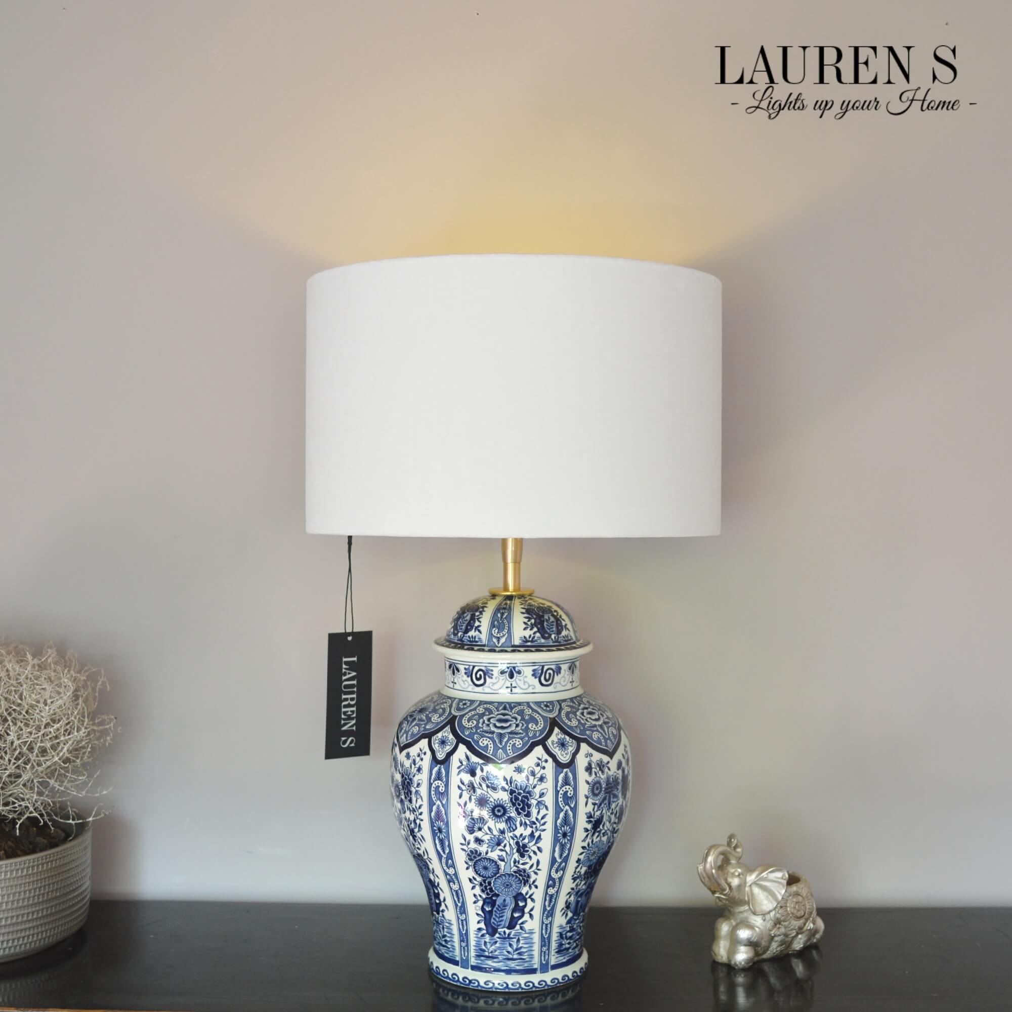 Tafellamp Boch lamp met Witte Lampenkap - Afbeelding 2