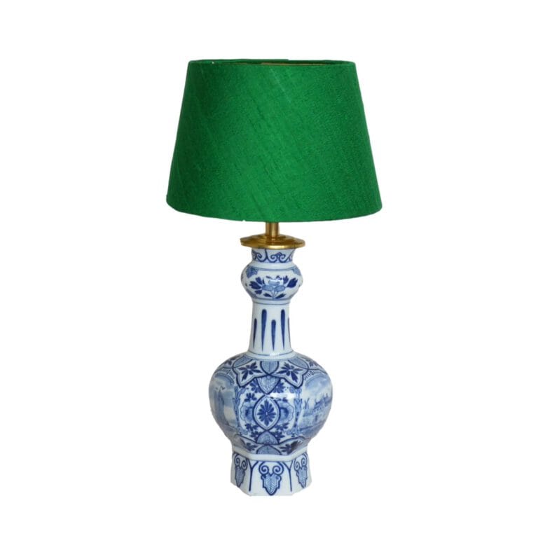 Bunzlau Castle tafel lamp Lace met blauwe 30 cm lampenkap Bunzlau Castle 2683L-0884 - Kookings Kookwinkel Weert VOF