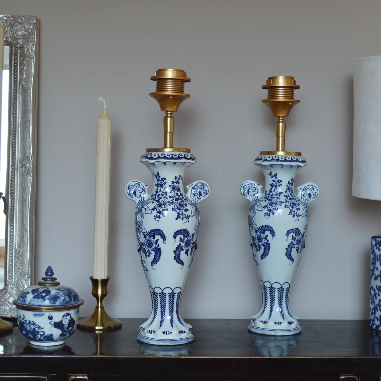 Delfts Blauwe Tafellamp Klassiek Keramiek - Afbeelding 8