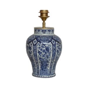 Delfts Blauw Lampenvoet Boch lamp, Blauw Wit Handgemaakt Tafellamp van Porselein, Holland Design | Lauren S