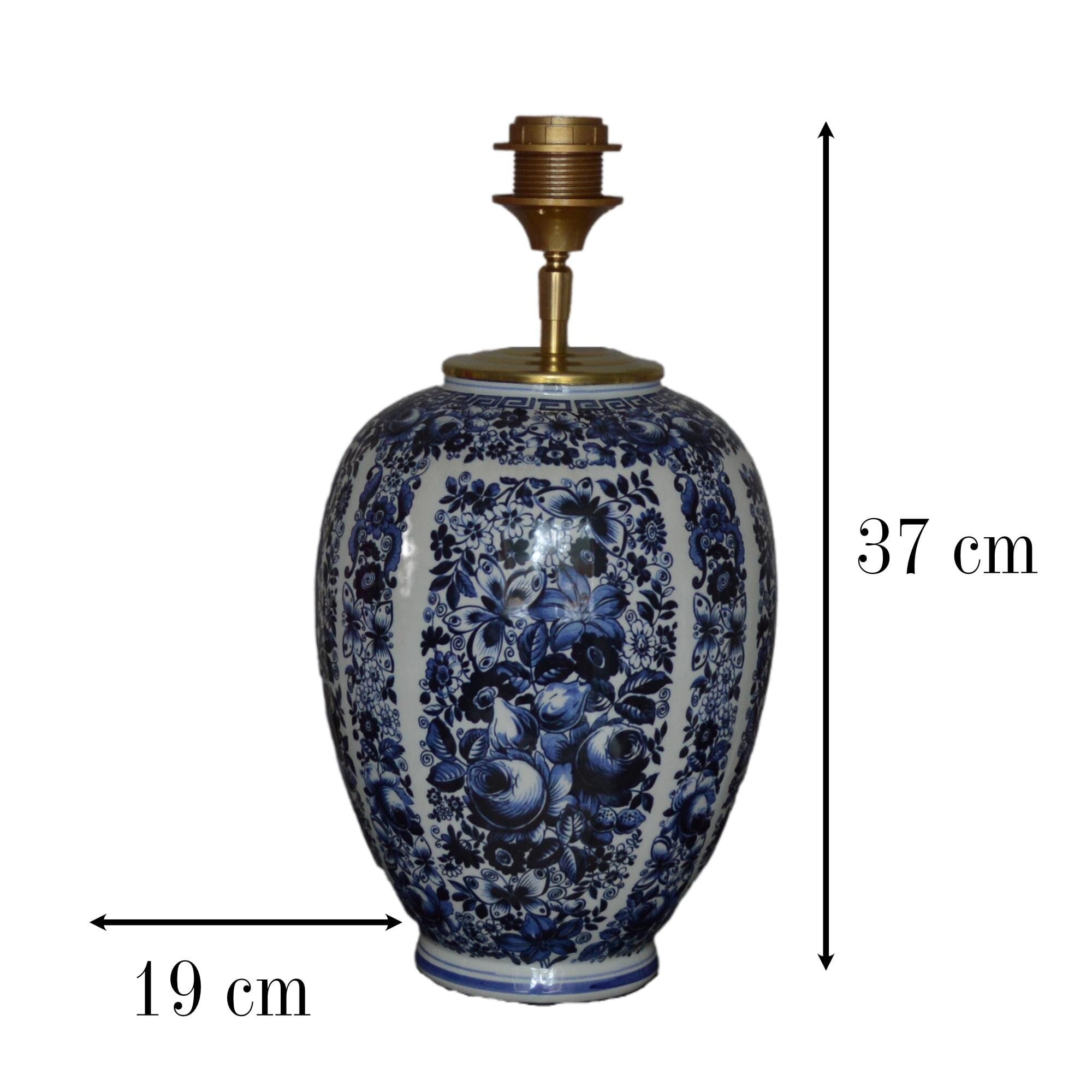 Lampenvoet Delftsblauw Delfia keramiek lamp, Blauw Wit handgemaakte Tafellamp Delfts Groot, tijdloze Lampen | Lauren S Verlichting