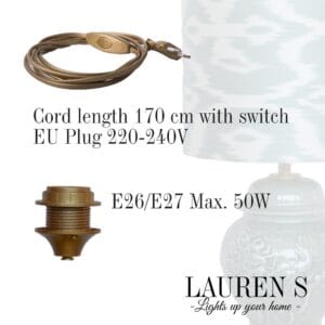 Lampenvoet roze keramiek met messing, slaapkamer, hal of woonkamer lamp voor modern, eclectisch of verfijnd interieur | Lauren S Verlichting