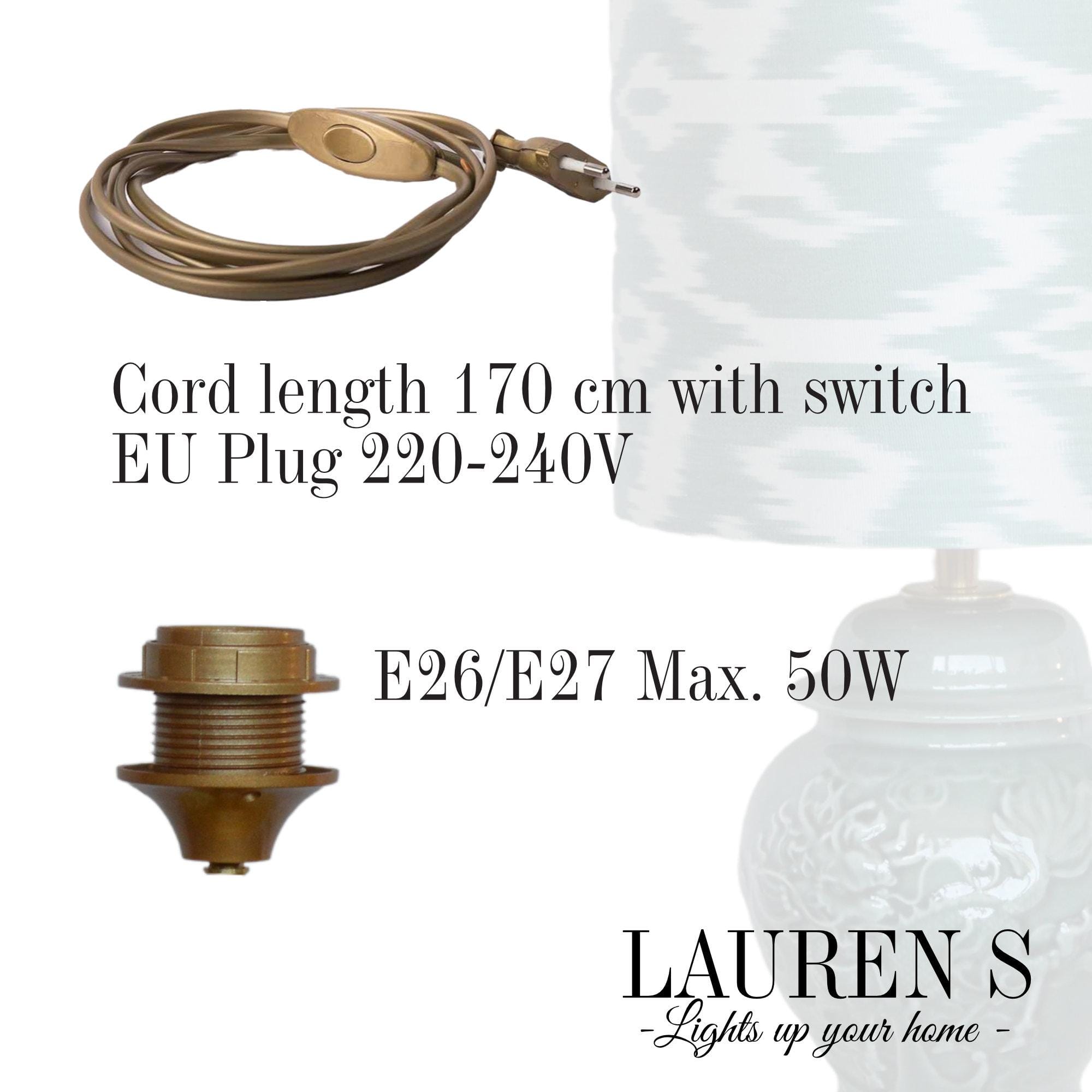 Delftsblauw lampenvoet Blauw Wit handgemaakt Tafellamp van keramiek, Design voor woonkamer, keuken of slaapkamer woondecoratie | Lauren S