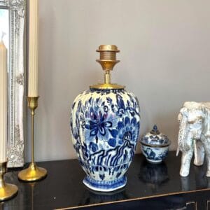 Delftsblauw lampenvoet Blauw Wit handgemaakt Tafellamp van keramiek, Design voor woonkamer, keuken of slaapkamer woondecoratie | Lauren S