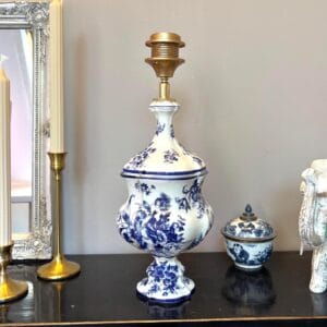 Tafellamp Keramiek Blauw Wit Holland, Elegante klassieke lampenvoet, voor tijdloos interieur of klassieke eclectische Verlichting | Lauren S