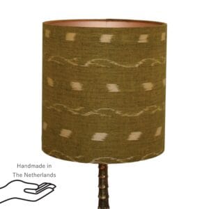 Lampenkap Mosterd goud geel Ikat met Gouden binnenkant, Handgemaakt op maat voor eclectisch interieur in Woonkamer of Slaapkamer | Lauren S