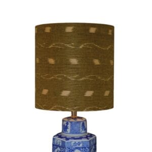 Lampenkap Mosterd goud geel Ikat met Gouden binnenkant, Handgemaakt op maat voor eclectisch interieur in Woonkamer of Slaapkamer | Lauren S