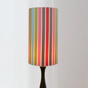 Lampenkap Smal en Hoog kleurrijk gestreept Handgemaakt Op Maat voor Slaapkamer of Woonkamer Luxe Stijl Vloerlamp of Hanglamp | Lauren S