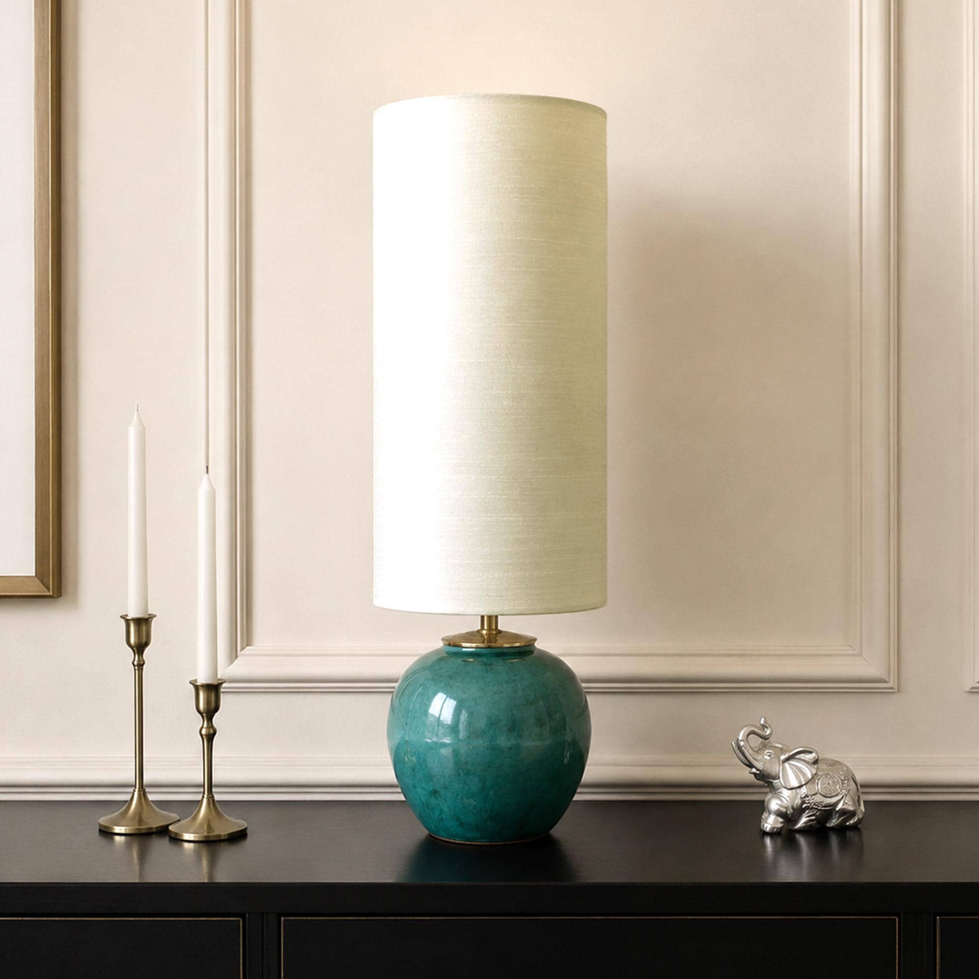 Beige Lampenkap Smal en Hoog Zijde - Afbeelding 4